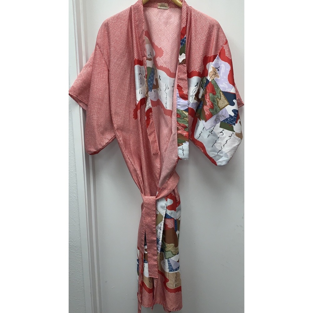 Authentic FP‎ In Tokyo Kimono Robe 51" Long Asian Block Geometric Print